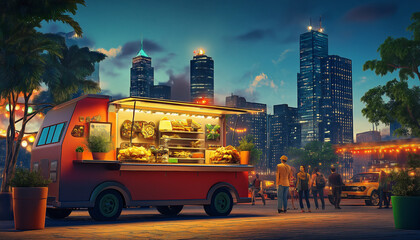 Obraz premium Tacos from Food Truck