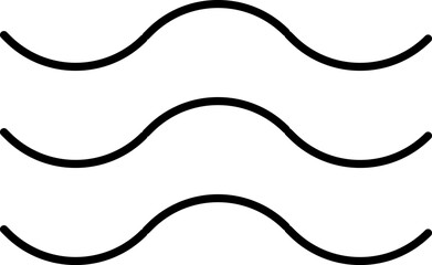 Line water waves icon, sign vector