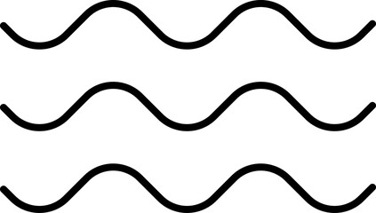 Line water waves icon, sign vector