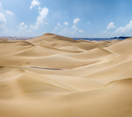 Desert park natural scenery in Inner Mongolia, China