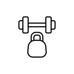 Weightlifting outline icons, minimalist vector illustration ,simple transparent graphic element .Isolated on white background