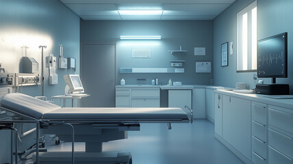 無人の清潔な病院診療室