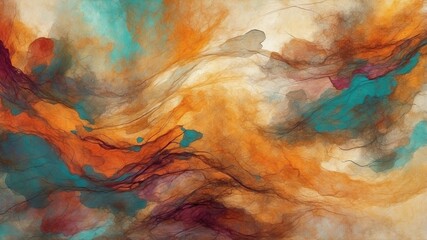 Abstract watercolor painting texture with painting effect of the wall