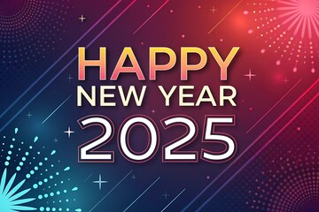 2025 happy new year text effect design