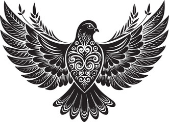 Obraz premium grenada dove bird vector illustration