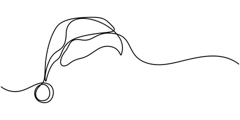 Continuous line drawing of santa hat. Santa hat continuous line icon, Hand Drawn Santa Hat, Christmas Hat Continuous Line Editable Stroke Line, Continuous line drawing of cap of santa. Christmas hat.