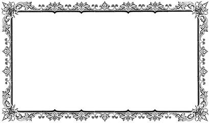 19世紀活版印刷　飾り罫　華麗な唐草