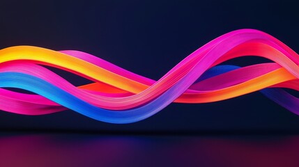Vibrant, flowing waves of color create a mesmerizing visual effect, perfect for backgrounds or artistic designs.