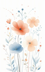 Vintage floral texture art background
