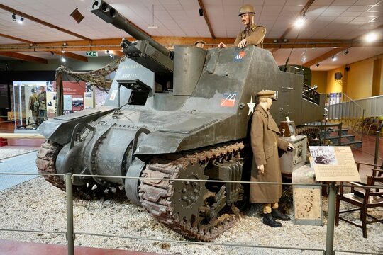 WW2 American Sexton Self Propelled Gun. Bayeux, France, July 2023. 
