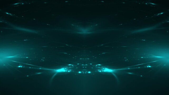 futuristisch leuchtendes Plasma im Weltall, r&auml;umlich, 3D, Tiefenunsch&auml;rfe, Hintergrund, Technologie, Wissenschaft, ruhig, blau, t&uuml;rkis