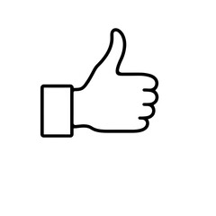 Thumbs up icon. Black Thumb up icon on white background. Vector illustration. Generative AI