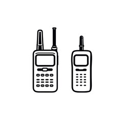 Walkie Talkie icon image. Suitable for mobile application web application and print media vector on white background. Generative AI