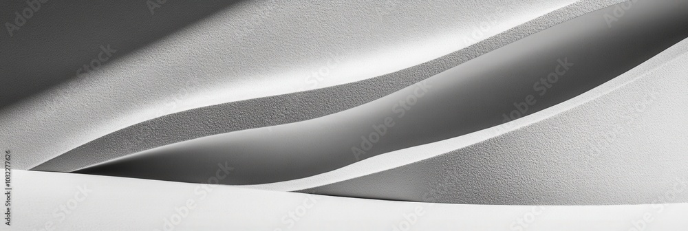 Poster abstract elegance: minimalist wave patterns in monochrome design