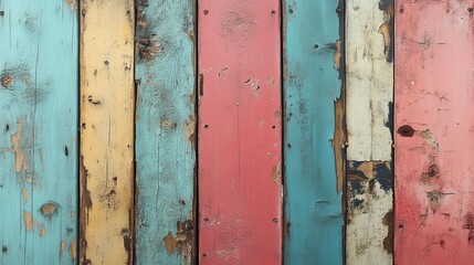 Vintage Pastel Wooden Wall Background. Generative AI