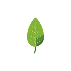 Simple Green Leaf Vector Illustration for Eco-Friendly Projects