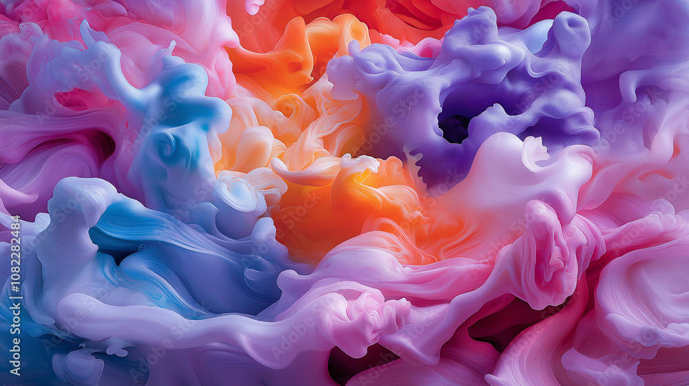 Aufkleber vibrant abstract swirls of color create mesmerizing visual experience
