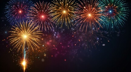 fireworks in the night sky