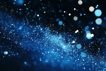 Fototapeta premium 4k Blue Particles Explosion. Motion Background. Xmas glitter particle. Isolated on black. Animated Overlay. 60fps. 2160p,