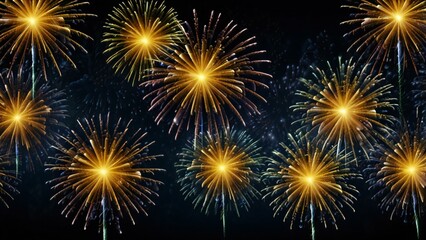 Naklejka premium fireworks on the night sky