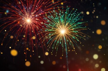 Obraz premium fireworks in the night sky