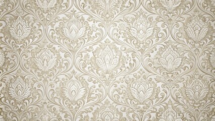 Fototapeta premium Aerial abstract background of intricate patterns in white colors antique wallpaper