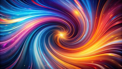 Obraz premium Aerial abstract painting with luminous streaks