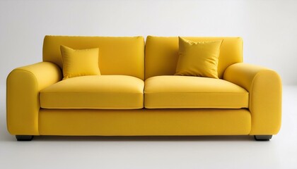 yellow sofa white background