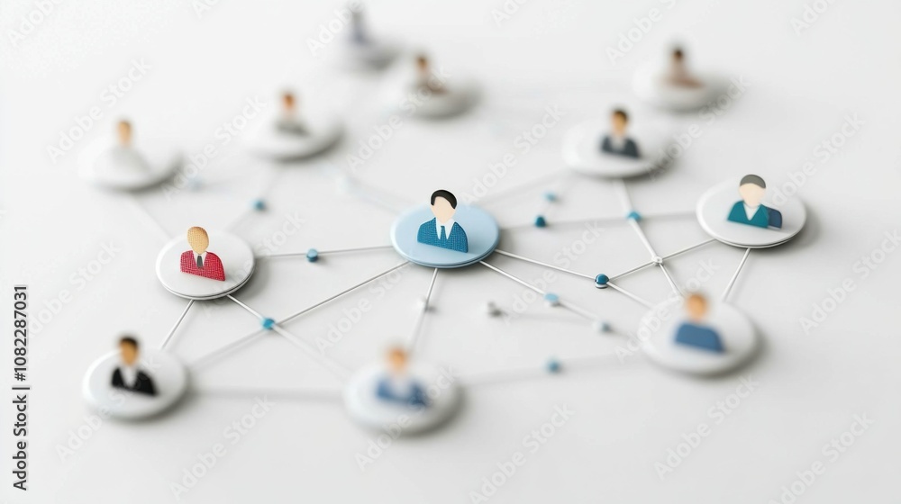 Poster a network of interconnected nodes represents individuals collaborating in a digital setting, showcas