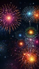 Fototapeta premium fireworks on the night sky