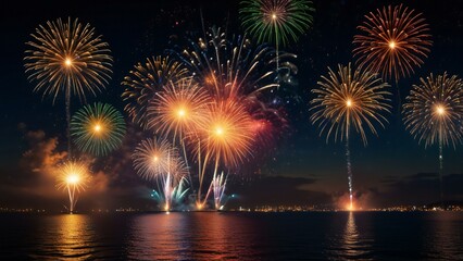 fireworks on the river