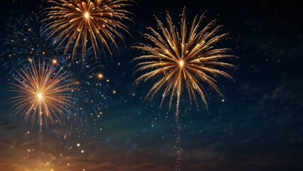 fireworks in the night sky