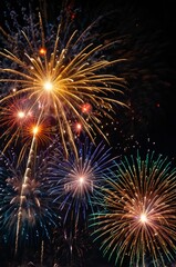 fireworks in the night sky