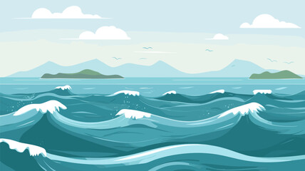 Open Ocean Waves with Distant Islands