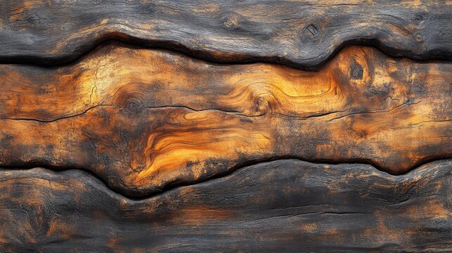 Golden Brown Wood Texture Rustic Natural Background. Generative AI - Powered by Adobe