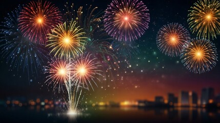 Fototapeta premium fireworks in the night sky