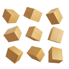box package delivery cardboard carton packaging isolated shipping gift container brown send transport moving house relocation