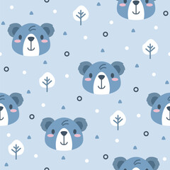 Cute Bear Vector Pattern Fashion Designs.