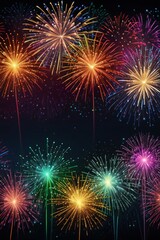 fireworks on black background