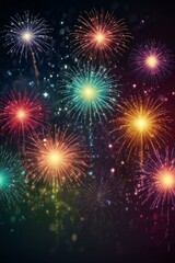 Obraz premium fireworks on the night sky