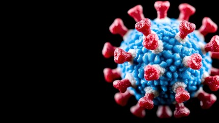 Macro Close-up of a Coronavirus Model