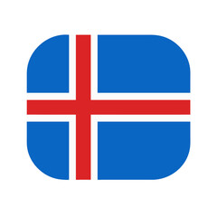 Obraz premium Iceland flag with cross 