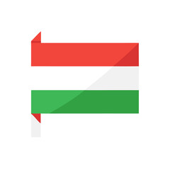 Hungary flag with red, white, and green	