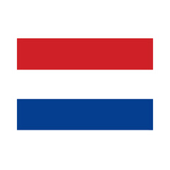Netherlands flag with red, white, and blue	