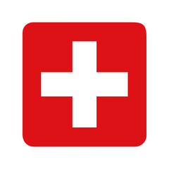 Obraz premium Switzerland flag with white cross 