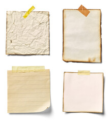 note paper piece label vintage grunge tape label ripped tag message adhesive tape push pin...