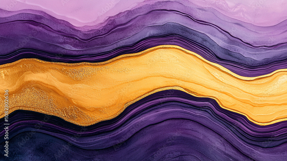 Poster abstract background stunning abstract art featuring gradient fade from rich purple to gold, creating