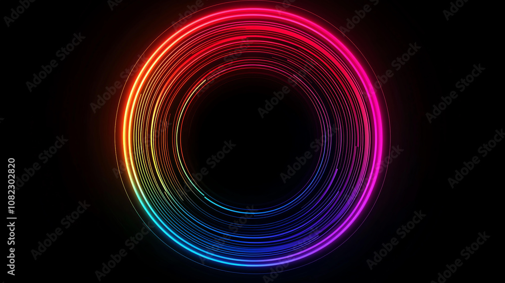Poster abstract background radiant circular spectrum with vibrant colors transitioning smoothly. this mesme
