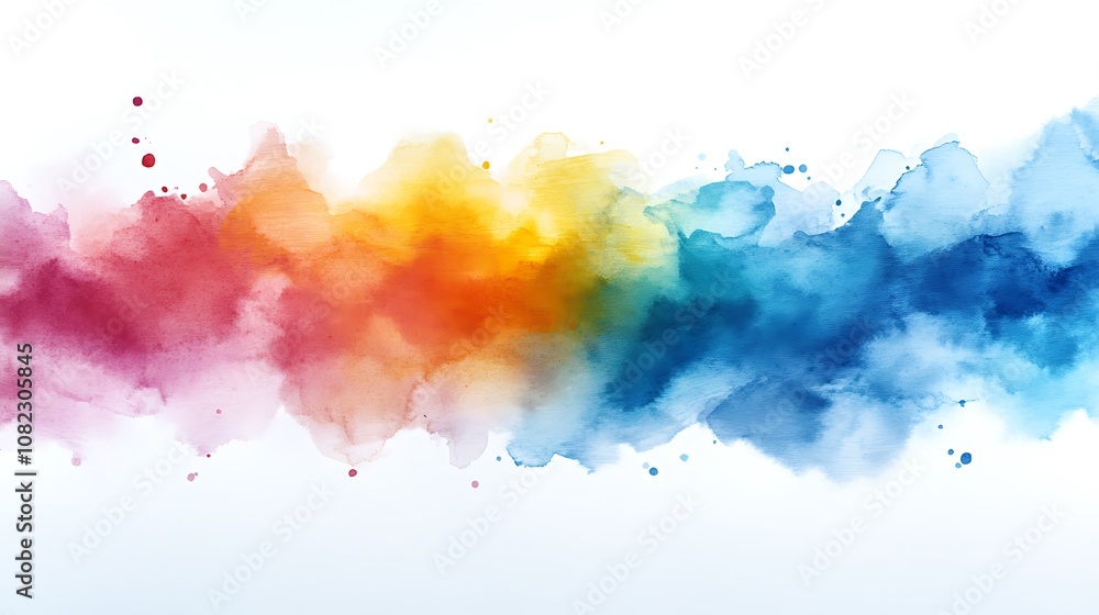 Poster prototyping user friendly, vibrant watercolor design for user-friendly interfaces
