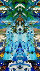 Abstract art background . Hand painting artwork on canvas .